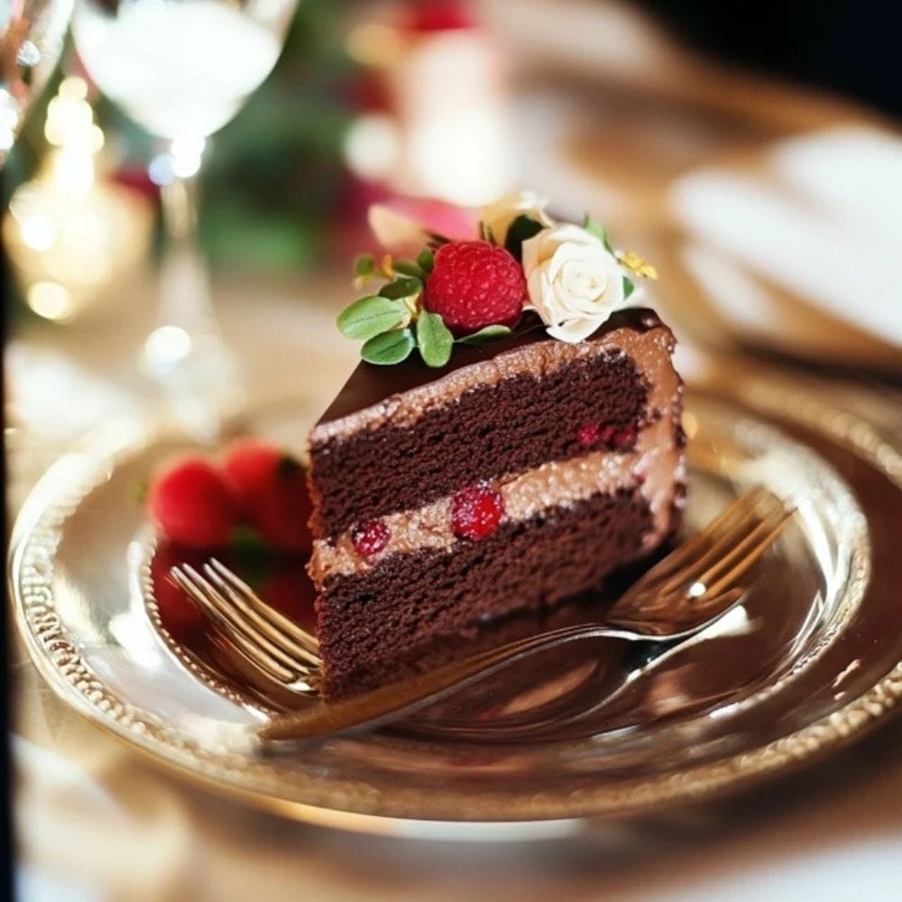 Wedding cake with white frosting and floral decorations